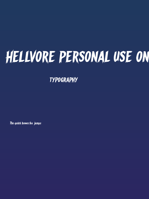 Hellvore PERSONAL USE ONLY! Poster