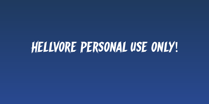 Hellvore PERSONAL USE ONLY! Social Header