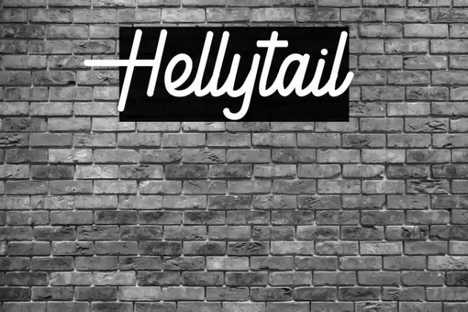 Hellytail Font examples