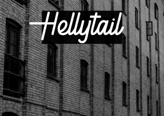 Hellytail Font examples