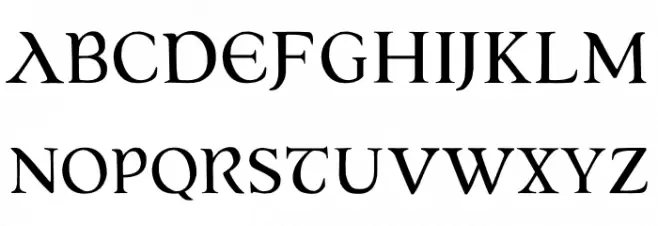 Helmantica फ़ॉन्ट लोअरकेस