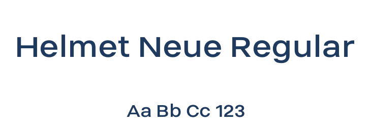 Helmet Neue Regular Font Preview