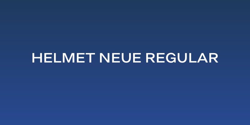 Helmet Neue Regular Social Header