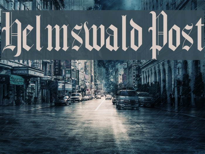 Helmswald Post Font examples
