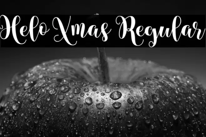 Helo Xmas Regular Schriftart examples