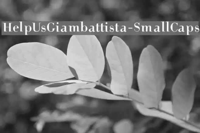 HelpUsGiambattista-SmallCaps Schriftart examples