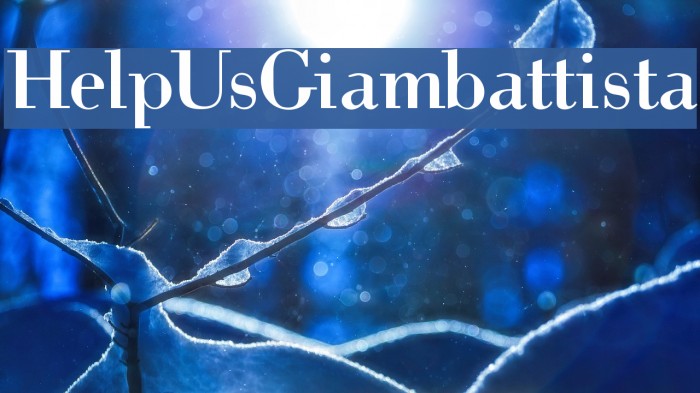 HelpUsGiambattista Font examples