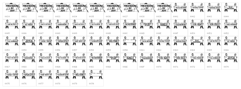 Helpful Headlines JL Character Map