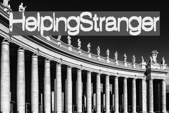 HelpingStranger Font examples