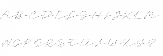 Helsinki signature Schriftart Groß