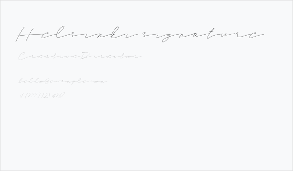 Helsinki signature Business Card