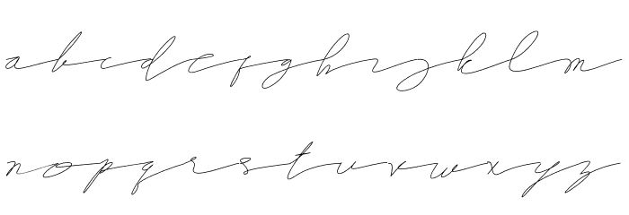 Helsinki signature Schriftart Kleinbuchstaben
