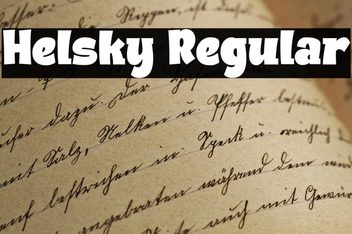 Helsky Regular Example 1