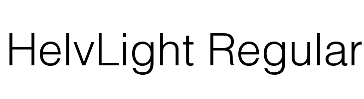 HelvLight Regular Font