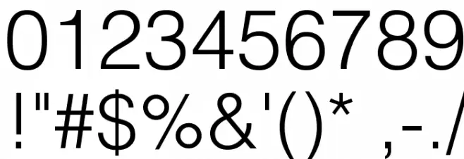 HelvLight Regular Font OTHER CHARS