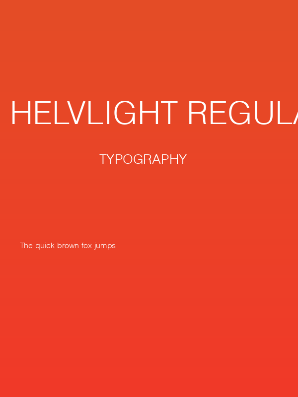 HelvLight Regular Poster
