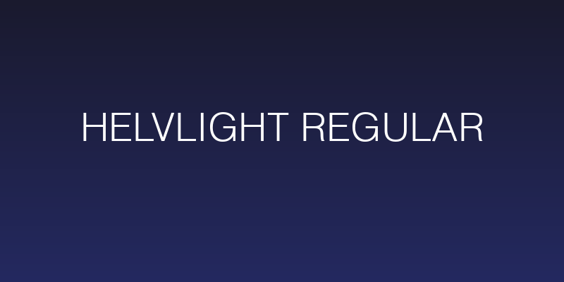 HelvLight Regular Social Header