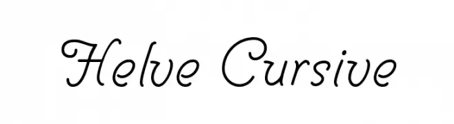 Helve Cursive  font caratteri gratis