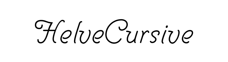Helve Cursive  नि: शुल्क फ़ॉन्ट्स डाउनलोड