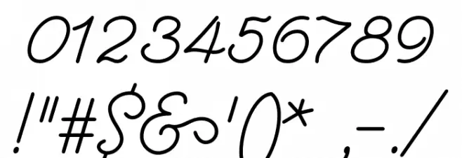 Helve Cursive Font OTHER CHARS