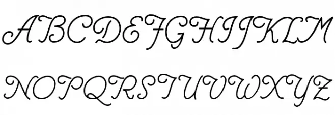 Helve Cursive 字体 大写