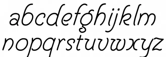 Helve Cursive フォント 小文字