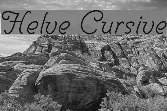 Helve Cursive Font examples