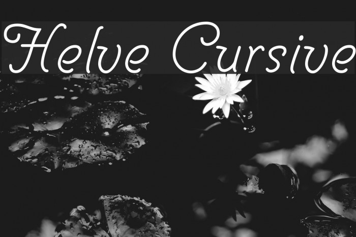 Helve Cursive Font examples