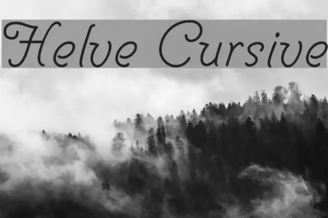 Helve Cursive Font examples