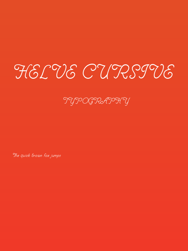 Helve Cursive Poster