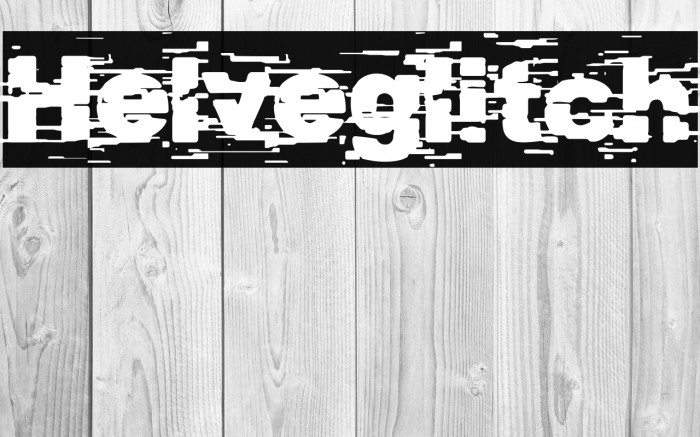 Helveglitch Font examples
