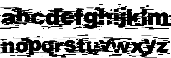 Helveglitch Font LOWERCASE