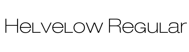 Helvelow Regular Font
