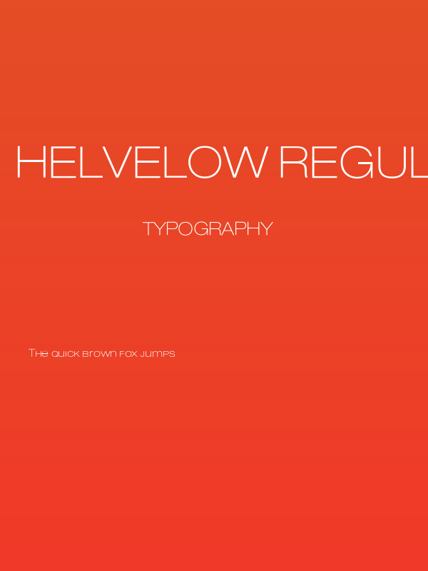 Helvelow Regular Poster