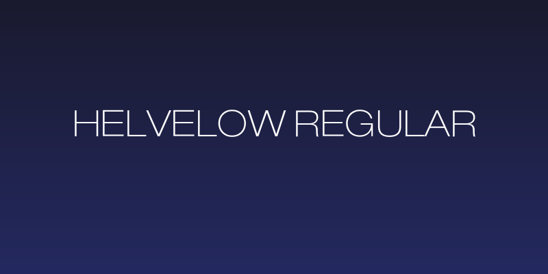 Helvelow Regular Social Header
