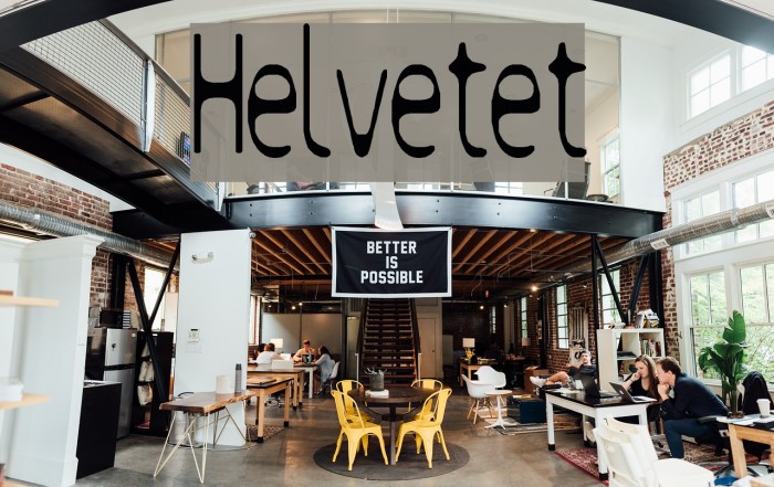 Helvetet Font examples