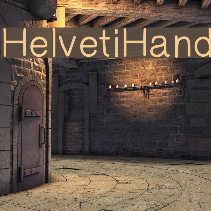 HelvetiHand Font examples