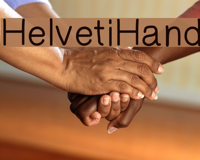 HelvetiHand Font examples