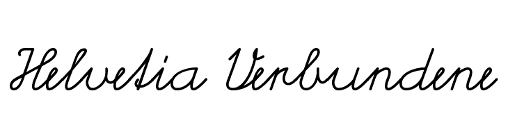 Helvetia Verbundene Font