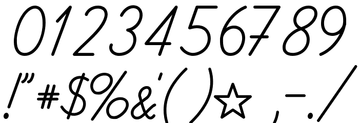 Helvetia Verbundene Font OTHER CHARS