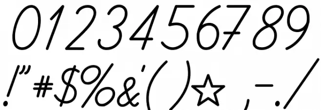 Helvetia Verbundene Font OTHER CHARS