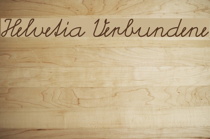 Helvetia Verbundene Font examples
