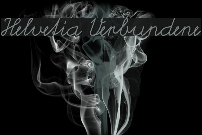 Helvetia Verbundene Font examples
