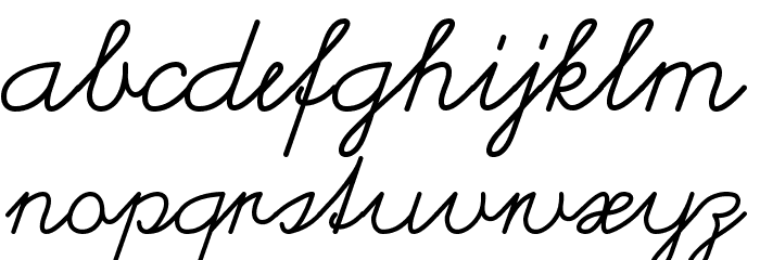 Helvetia Verbundene Font LOWERCASE