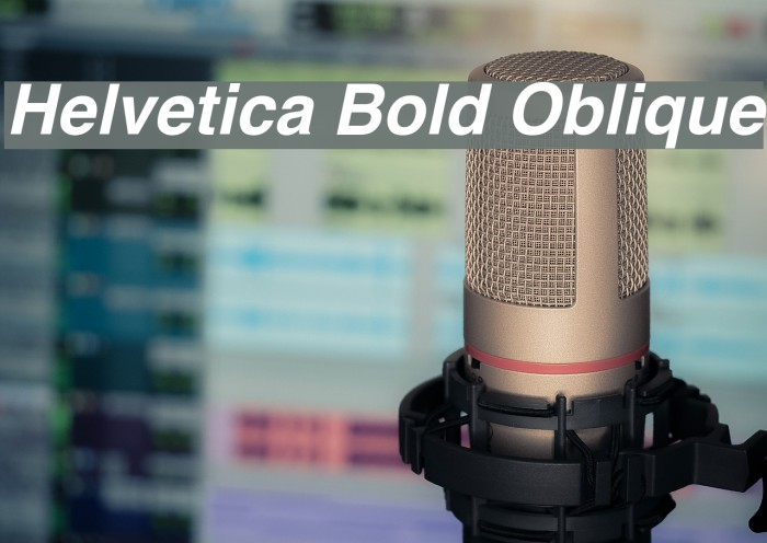 Helvetica Bold Oblique Example 3