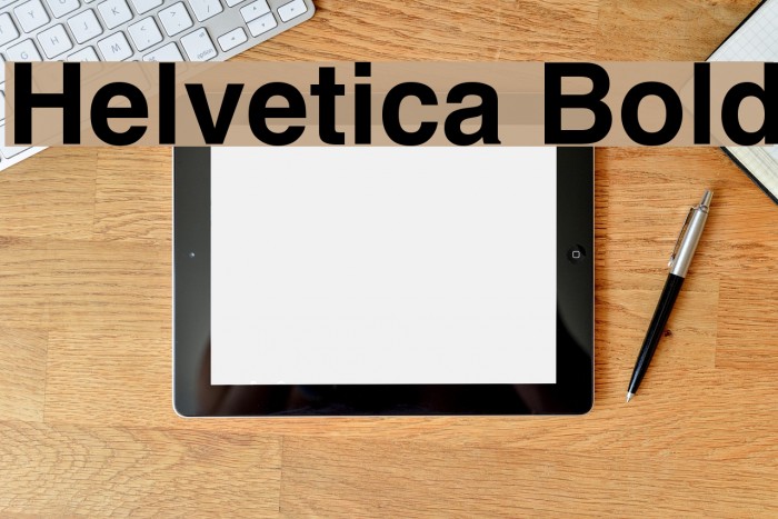 Helvetica Bold Example 1