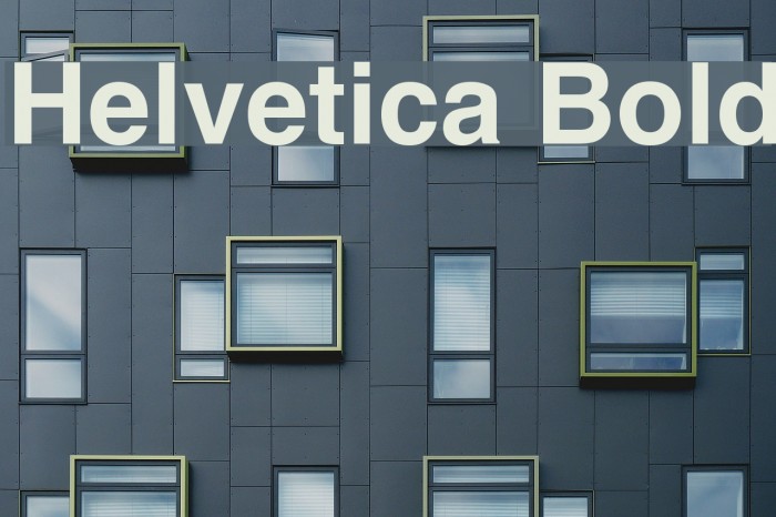 Helvetica Bold Example 2