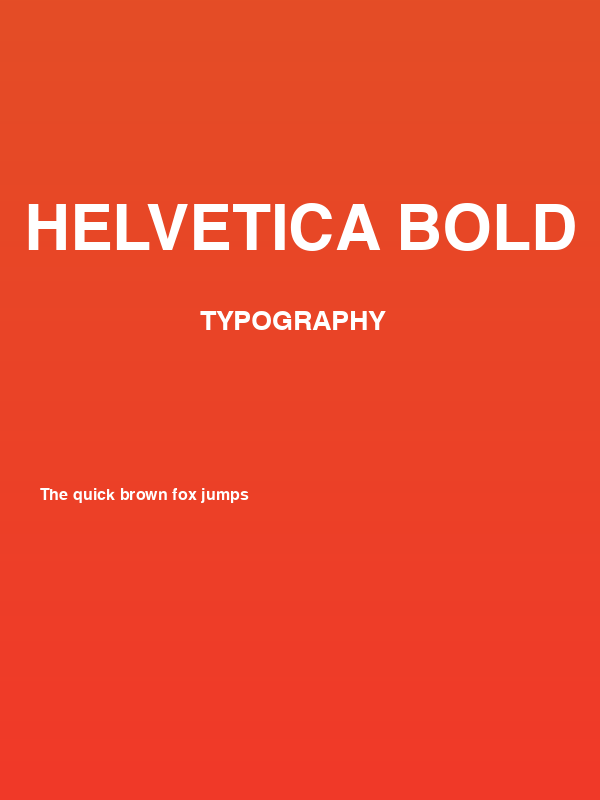 Helvetica Bold Poster