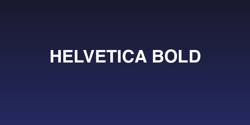 Helvetica Bold Social Header