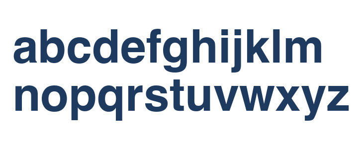 Helvetica Bold Lowercase